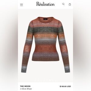New Realisation the Moon Striped Knit Sweater
